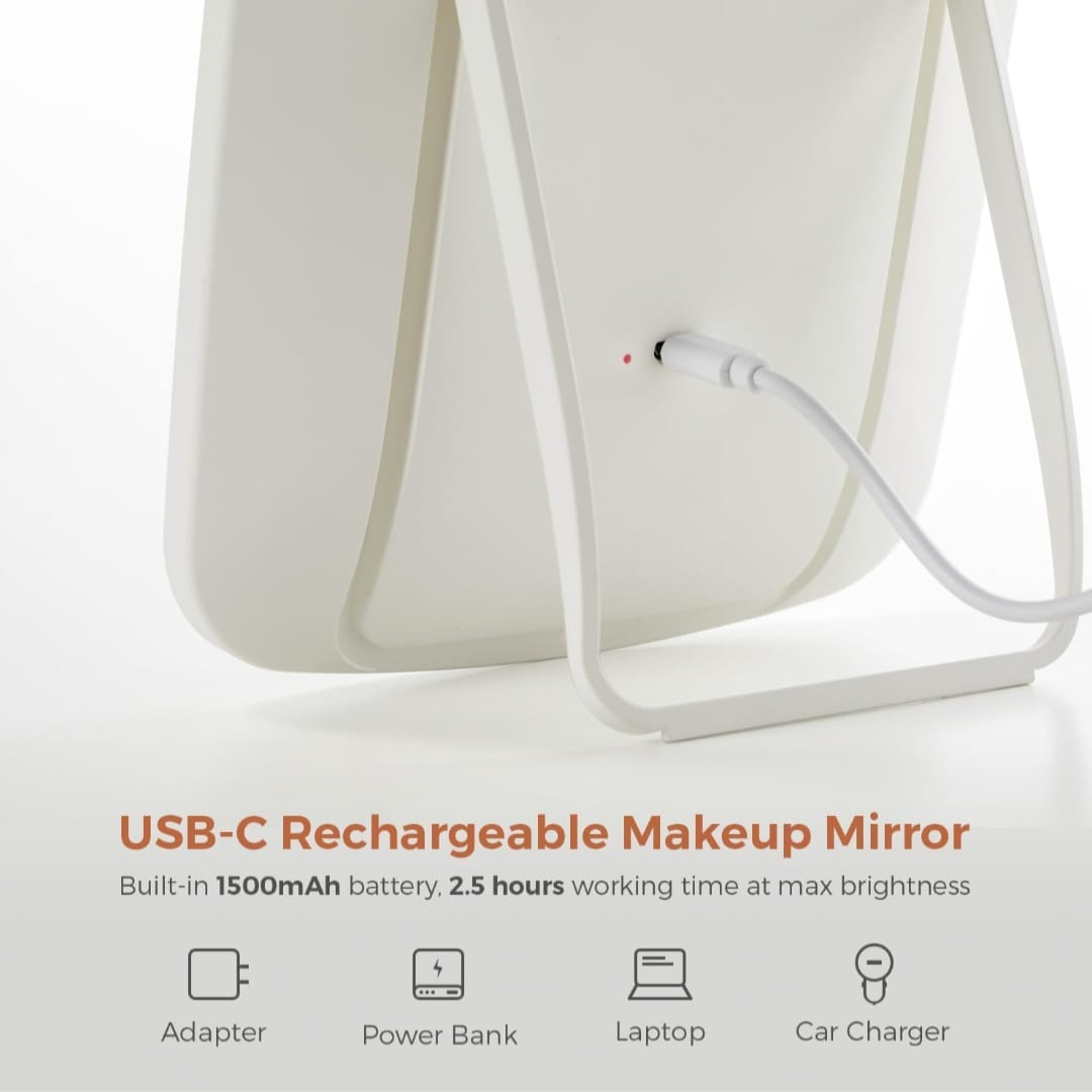 Jordan & Judy LED Schminkspiegel Touch Control Kosmetikspiegel Wiederaufladbar