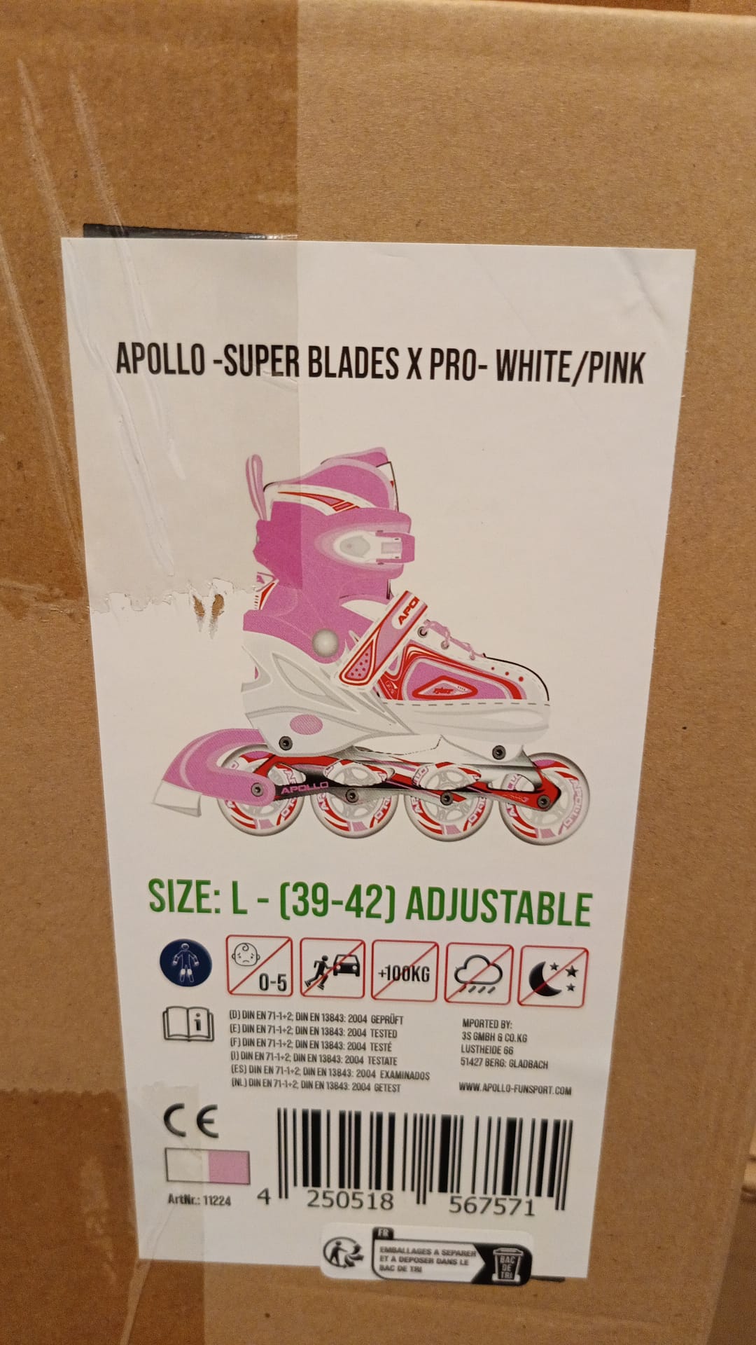 Apollo Super Blades, größenverstellbare Inline Skates (39-42)