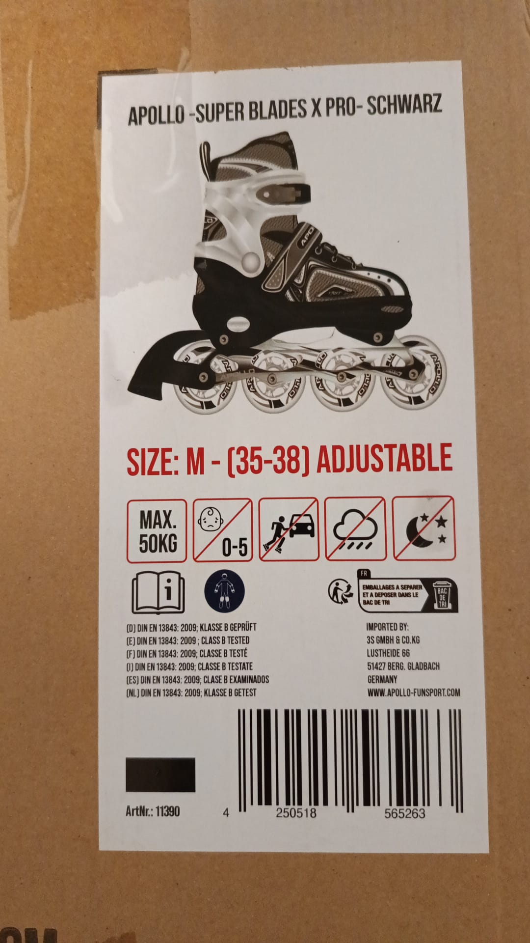 Apollo Super Blades, größenverstellbare Inline Skates (39-42)