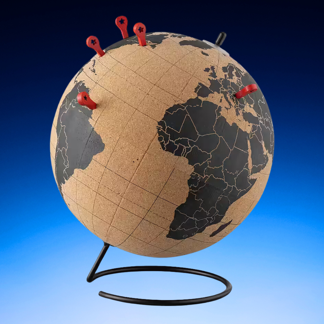 Globus Kork Globus Weltkarte Ø20cm Welt Karte Korkglobus Weltkugel aus Kork