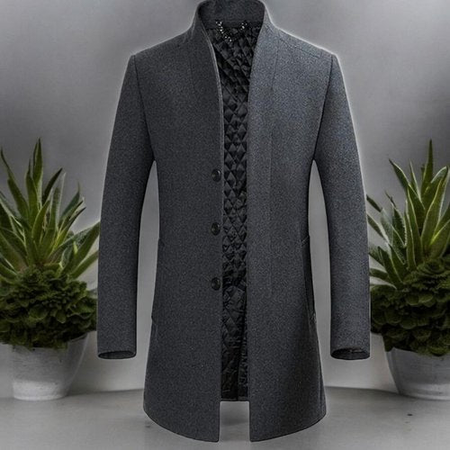 Herren-Mantel aus Wollmischgewebe Neu