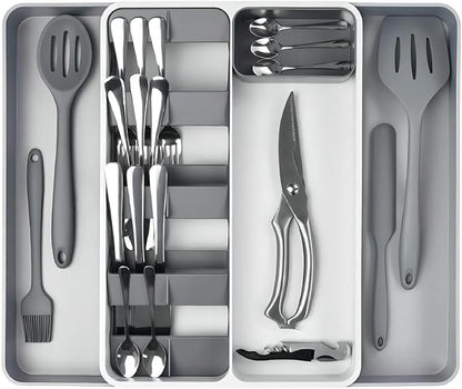 Reviday Erweiterbarer Schubladen-Organizer, vielseitiger Küchenutensilien-Organizer