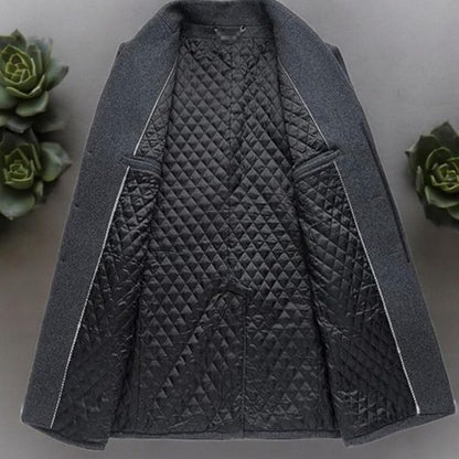 Herren-Mantel aus Wollmischgewebe Neu