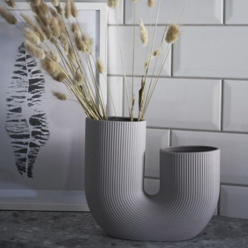 Storefactory Stråvalla Keramikvase Grau