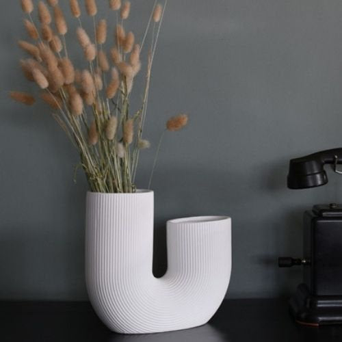 Storefactory Stråvalla Keramikvase Weiß