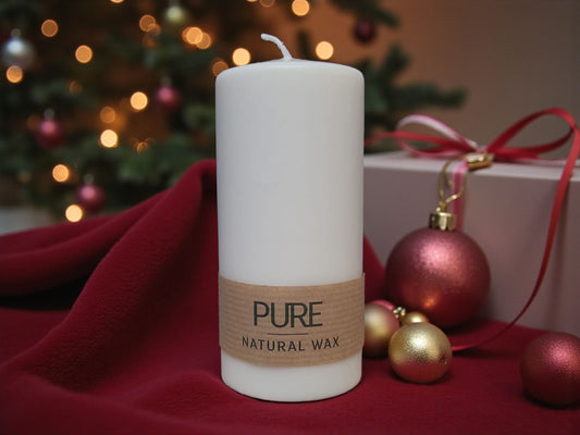 3 x Pure nachhaltige Kerze 130x70 mm von Richard Wenzel Weiß