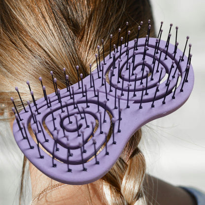 Chiara Ambra Haarbürste, Klimaneutrale Bio Haarbürste ohne Ziepen mit Stroh