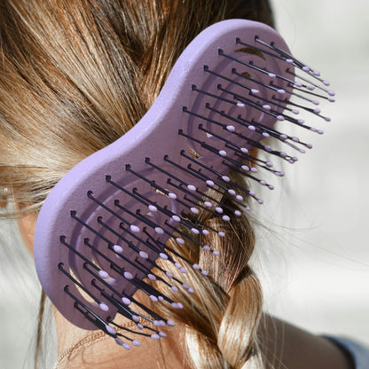 Chiara Ambra Haarbürste, Klimaneutrale Bio Haarbürste ohne Ziepen mit Stroh