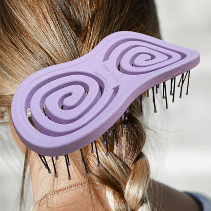 Chiara Ambra Haarbürste, Klimaneutrale Bio Haarbürste ohne Ziepen mit Stroh