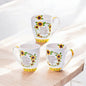 Tassen Sonnenblumen aufmunternden Sprüchen je 400 ml Porzellan 3er Set