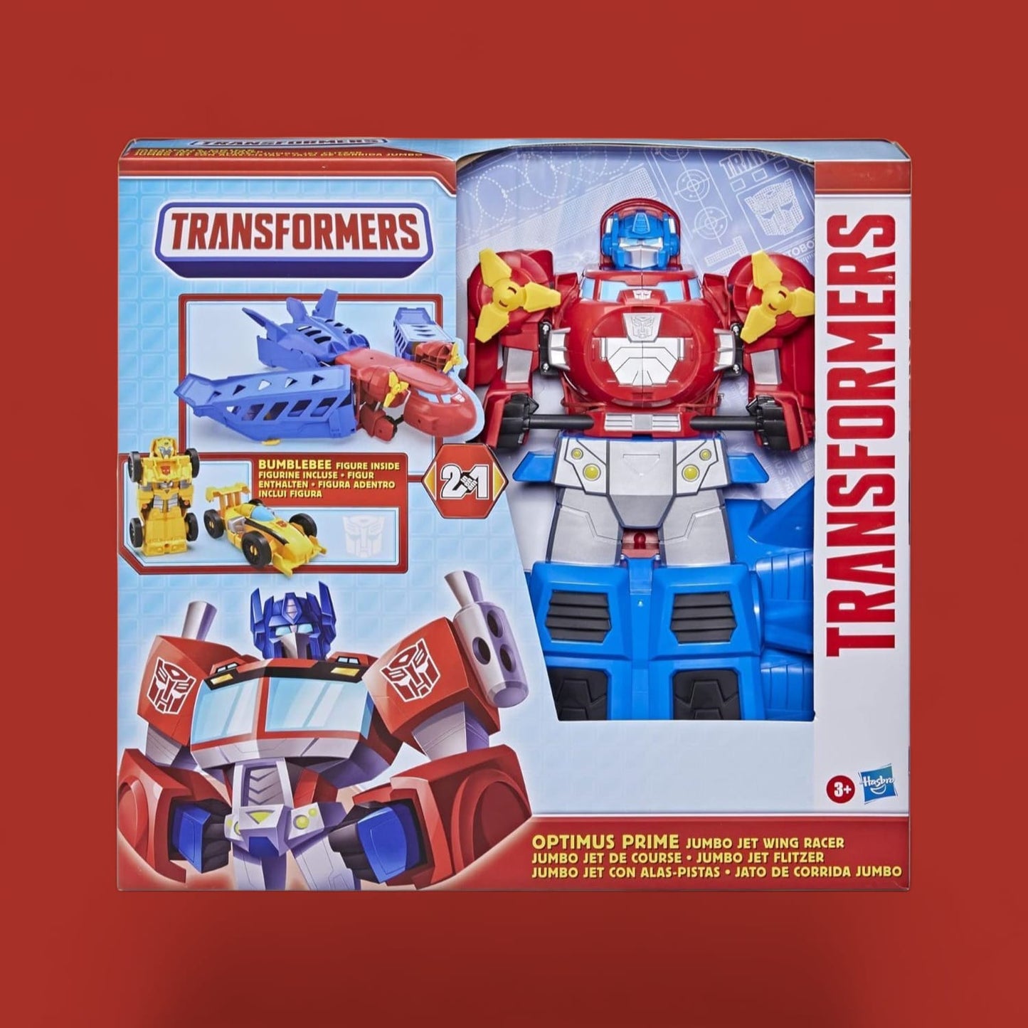 Transformers Spielzeuge Optimus Prime Jumbo Jet Flitzer Spielset