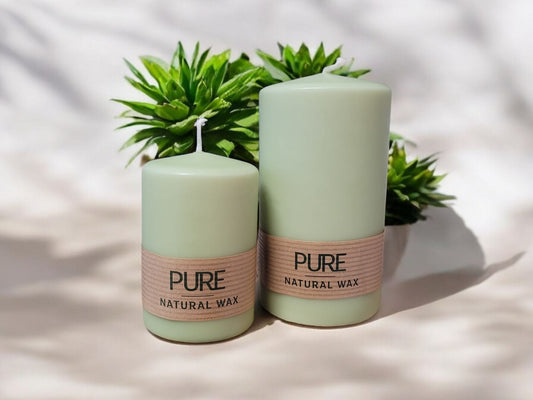 3 x Pure nachhaltige Kerze 130x70 mm von Richard Wenzel Softgrün