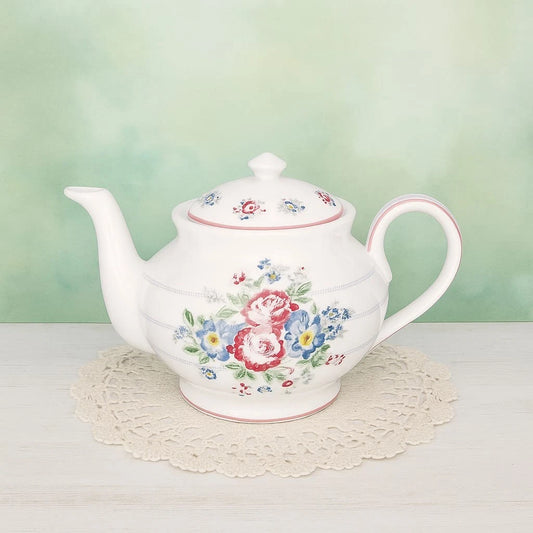 GreenGate Teekanne Rund Henrietta White